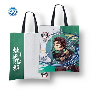 Dessin animé imprimé Demoned <span class=keywords><strong>Slayer</strong></span> toile sac épaule pliant Shopping sac fourre-tout pour les filles - Product Image 1