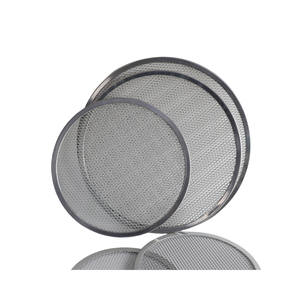 カスタマイズ可能8 \ "10 \" 12 \ "14 \" 18インチアルミピザスクリーン焼きトレイツールラウンド形状とカスタムロゴ - Product Image 3