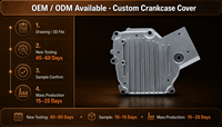 Couverture de carter personnalisée en fonte d'aluminium ADC12 OEM ODM pour générateur onduleur 3kW, moule de couvercle de moteur en aluminium disponible, faible MOQ, directement de l'usine