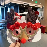 Lunettes de Noël Artisanales en Plastique, Décorations de Fête Père Noël, Masques pour les Yeux Enfants, Couples, Étudiants, Soirées Rave