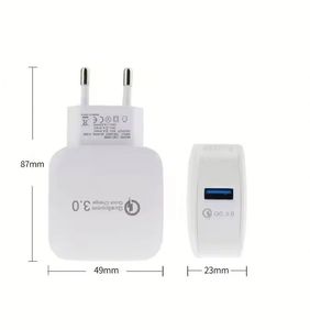Single Port 18W QC3.0 USB Wall Charger Portable Power <b>Adapter</b> EU US <b>Plug</b> Fast Charging Travel Block for Mobile Phone - Product Image 4