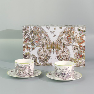 Factory Wholesale Modern Luxury Afternoon Tea <b>Set</b> Ceramic Coffee Cup and Saucer with Gift Box - Product Image 5