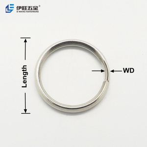 YIWANG Metal 1.5x25MM Silver Split Key <b>Ring</b> DIY Round <b>Keyring</b> for Key Chain - Product Image 3