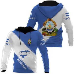 Sudadera con Capucha Personalizada con Estampado 3D de la Bandera de Honduras, Sudadera de Manga Larga, Ropa Urbana - Product Image 5