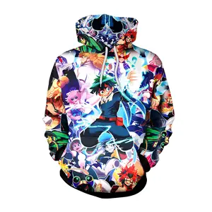 High Street Fashion Cheap Winter Warm Hoodie All 3D Print Japanese Anime Hoodies Custom