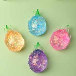 Jouet anti-stress Dragon Fruit, design minimaliste transparent, gadget frais à tirer et à presser pour une relaxation parfaite - Product Image 4