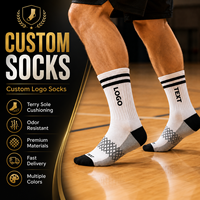 Chaussettes de sport professionnelles personnalisées unisexe pour basketball et course à pied, avec coussinets et semelle en tissu éponge