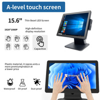 Caja Registradora Todo en Uno, Pantalla Táctil Capacitiva Antirrayaduras de 15.6 Pulgadas, Compatible con Cualquier Software POS