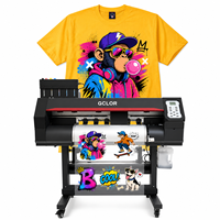 Mesin Cetak Kaos DTF GCLOR 60cm I3200 dengan Head Printer, Penggoyang Bubuk, Oven, Film PET, Otomatis untuk Industri Tekstil