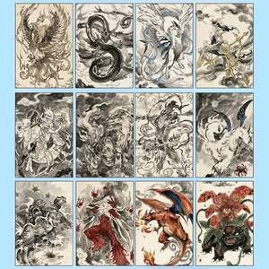 La versión más vendida del año: Pegatinas de arte coleccionables raras pintadas a mano de Pokémon, estilo caricatura, para álbum de historietas, gran sueño gigante. - Product Image 2