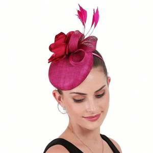 Coiffe de mariée en voile fleuri, haut de gamme, style aristocratique, pour dîner de gala occidental, chapeau de soirée, bandeau, chapeaux et fascinators pour femmes - Product Image 2