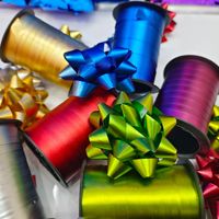 Einfarbiger Matter Stern-Blumen-Band-Aufkleber Ornament für Geschenkverpackung und Weihnachtsdekoration