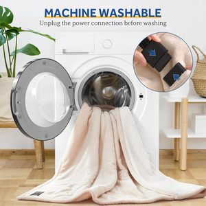 Sherpa de franela de <span class=keywords><strong>apagado</strong></span> automático de 4 horas, calentador eléctrico debajo de la manta, calentador de cama de invierno y almohadilla térmica - Product Image 2