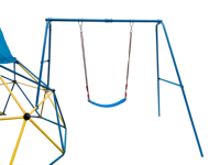 Ensemble de jeux de gymnastique en forme de dôme, combinaison d'escalade de 10 pieds avec plateforme pivotante, toboggan Jungle, barre de singe pour 3 enfants et plus