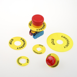 Anneau <span class=keywords><strong>d</strong></span>'alarme jaune <span class=keywords><strong>d</strong></span>'<span class=keywords><strong>urgence</strong></span>, <span class=keywords><strong>bouton</strong></span> <span class=keywords><strong>d</strong></span>'arrêt <span class=keywords><strong>d</strong></span>'<span class=keywords><strong>urgence</strong></span>, en forme de champignon, 23mm de diamètre - Product Image 5
