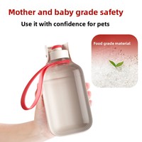 Gourde portable pour chien et chat avec distributeur d'eau en plastique à large ouverture – Indispensable pour les promenades