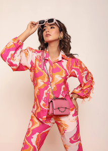 Camisa elegante con mangas abullonadas y estampado para mujer, blusa ligera de manga larga, Top de moda, ropa informal de verano para el trabajo - Product Image 3