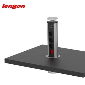 EU <strong>Plug</strong> 2 Usb Hidden Desktop Power Socket for Kitchen - Product Image 2