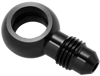 Nouvel adaptateur de boulon et raccord de frein AOMEI en aluminium (tuyau droit) noir/bleu pour Chevrolet Van AN3-AN20 – Rétrofit/Amélioration