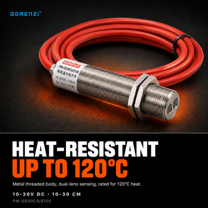 Sensor Fotoeléctrico Domenzi E3FM-DS30N2-120 NPN NC, 10-30V DC, 10-30cm, Resistente a Altas Temperaturas (120°C), Reflexión Difusa - Product Image 1