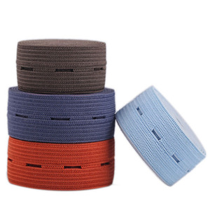 White/<span class=keywords><strong>Black</strong></span> Silk Knitted Webbing Flat <span class=keywords><strong>Elastic</strong></span> <span class=keywords><strong>Band</strong></span> com Button Hole DIY Vestuário Acessórios de Costura em 15/20/25/30mm Tamanhos - Product Image 5