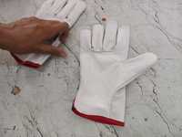 Guantes de conducción de cuero de cabra de grano completo Guantes de trabajo de seguridad Premium duraderos para uso industrial, de construcción y al aire libre