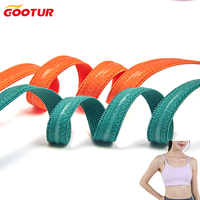 Bande élastique haute extensibilité OEM 10 mm pour bretelles de soutien-gorge de sport avec grip antidérapant, multicolores, en polyester et élasthanne
