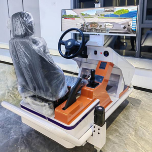 Simulador de Conducción Portátil con Asiento Hidráulico y <span class=keywords><strong>Volante</strong></span> Logitech G27, de Metal, para Práctica de Manejo de Niños y Adultos, para Uso en Parque de Aventuras - Product Image 1