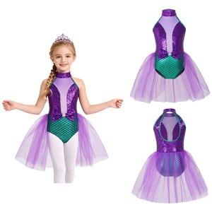 Disfraces de Sirena para Niñas, Vestidos de Tutú con Lentejuelas, Leotardo con Estampado de Escamas, Disfraces para Ballet, Baile, Fiestas de Cumpleaños - Product Image 2