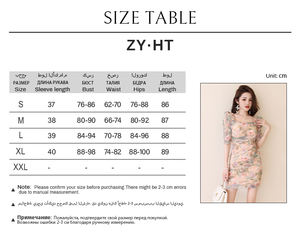 ZYHT – <span class=keywords><strong>robe</strong></span> élégante à manches bouffantes, grande taille, imprimé Floral, mode d'été, Mini <span class=keywords><strong>robe</strong></span> décontractée pour femmes, vente en gros, 10135 - Product Image 6