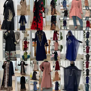 6331 # malezya parlak pilili stilleri moda Dubai Modern müslüman kadın takım elbise iki parçalı setleri Baju Kurung İslami giyim