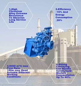 CDHB High Suction Lift Centrifugal Slurry <b>Pump</b> Mini 4x3 Heavy Duty Cast Iron Centrifugal <b>Pump</b> for Slurry 350gpm - Product Image 2