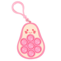 Op maat gemaakte sensorische fidget sleutelhangers met dinosaurussen/eenhoorns/fruit, stressverlichtende mini fidget speelgoed sleutelhanger, Pop It sleutelhanger