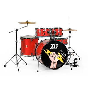 Juego completo de instrumentos musicales profesionales Juego de batería acústica de percusión manual Hecho de película de poliéster PD Material de arce Buen precio - Product Image 1