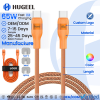 Câble USB-C HUGEEL Factory 100W PD QC3.0 à charge rapide, câble de données 480 Mbps pour téléphone, ordinateur portable, tablette, boîte de couleur personnalisée