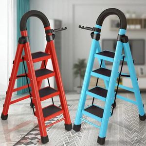 Nouvelle échelle pliante portable en acier moderne, 2-6 marches, double usage, <span class=keywords><strong>marchepied</strong></span> large, capacité de charge de 150 kg - Product Image 1