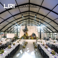 Vente en gros de chapiteau de jardin pour décoration d'événement de mariage tente avec lustre à l'intérieur pour 100 personnes