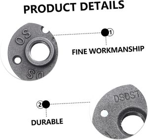1/<span class=keywords><strong>2</strong></span> ''Gusseisen Industrial Fitting Pipe Boden flansch für industrielle schwimmende Regal, Halterung Regal - Product Image 5