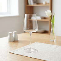 Verres à vin en cristal transparents personnalisés avec logo, gobelets vintage à long pied, verrerie pour mariage, événement, bar