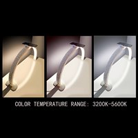 Lampe LED UV demi-lune 30 pouces à commande tactile pour table de manucure et de pédicure, portable en aluminium pour séchage des soins de beauté