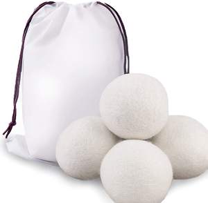 Meilleures ventes 2026 Nouveaux produits Nettoyage ménager Boules de séchage pour linge en laine mérinos biologique naturelle faites à la main 4 pièces 6 pièces 8 pièces Sac OPP - Product Image 2