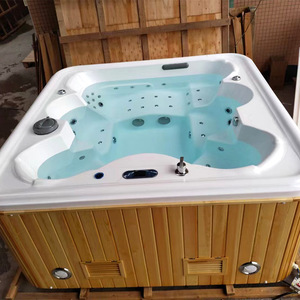 Baignoire en acrylique de style surf, massage, thermostat, <span class=keywords><strong>spa</strong></span> à bulles, grande capacité, pour villa et jardin - Product Image 3