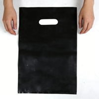 Sacs shopping en plastique laminé recyclable de haute qualité, avec poignée découpée, résistants à l'humidité, logo personnalisé