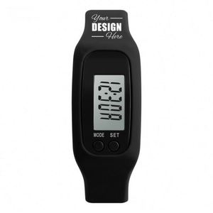 Montre connectée en silicone avec logo personnalisé, podomètre pour la marche/la course, compteur de calories et de pas pour tous les âges - Product Image 2