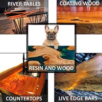 YMS AB colle résine époxy revêtement liquide pour meubles rivière Table œuvre artisanat fait à la main avec application de brosse