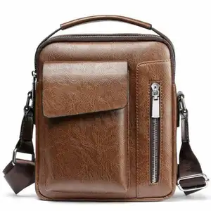 Borsa da uomo Casual in pelle con tracolla Vintage con tracolla a tracolla per Laptop da uomo in pelle borsa a tracolla