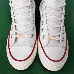 Özel ayakkabı bağı toka paslanmaz çelik tabela ayakkabı charm buckie kişiselleştirilmiş özel ad ayakkabı etiketi