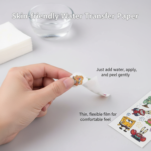 Pegatinas de tatuajes temporales impermeables con diseños de dibujos animados de animales para la cara y el cuerpo de los niños - Product Image 4