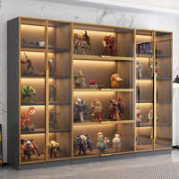Vitrine Moderne pour Cigarettes, Meubles de Magasin de Tabac Zyn, Vitrine Murale en Verre avec Éclairage LED
