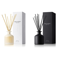 Meilleure vente bouteille en verre dépoli de luxe de 120ml diffuseur de roseau d'aromathérapie personnalisé conception OEM diffuseur de roseau de parfum de maison